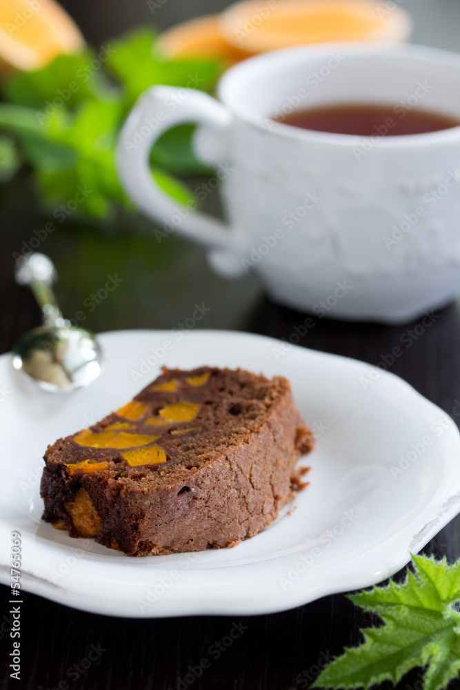 Chocolate cake with pumpkin. Chocolate cake with pumpkin.