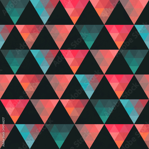 Seamless texture with triangles, mosaic endless pattern. That sq