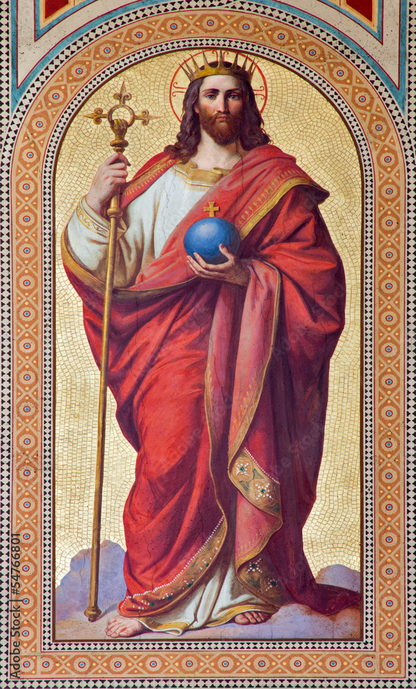 Obraz premium Wiedeń - Fresco Jezusa Chrystusa jako Króla
