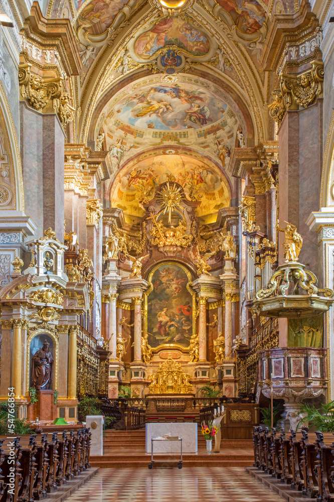 Vienna - Baroque altar of monastery church in Klosterneuburg