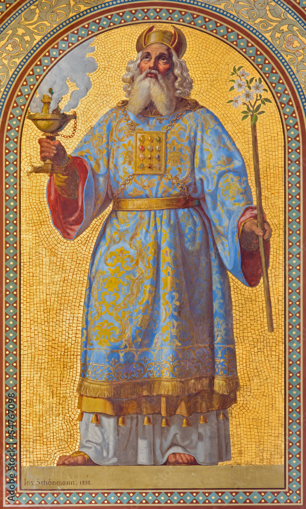 Naklejka premium Vienna - Fresco of high priest Aron in Altlerchenfelder church