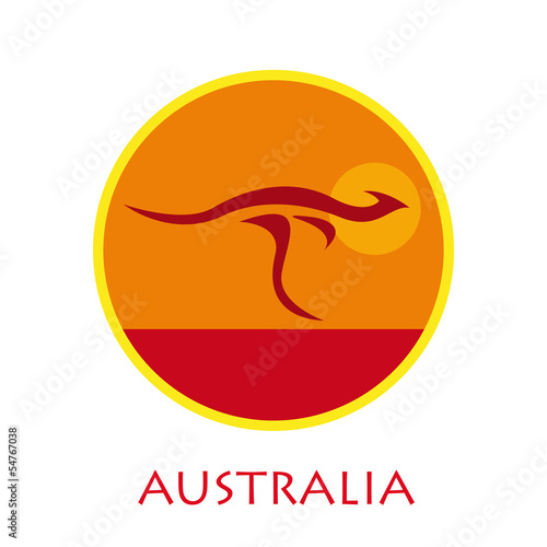 Vector logo kangaroo