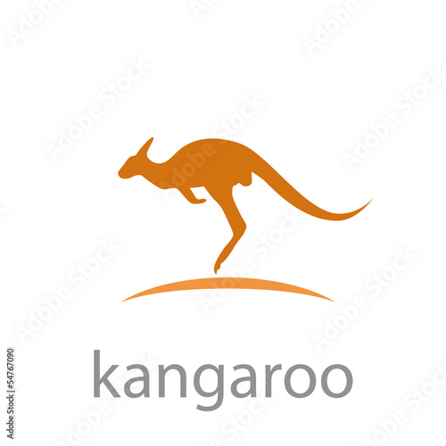Vector logo kangaroo