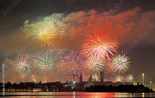 Fireworks celebrarion Redentore (venice, Italy)