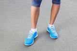 Closeup of runners shoe - running concept