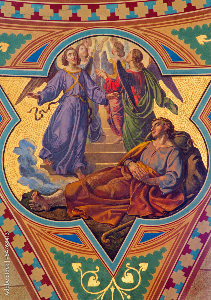 Vienna - Fresco of Dream of Jacob in Altlerchenfelder church
