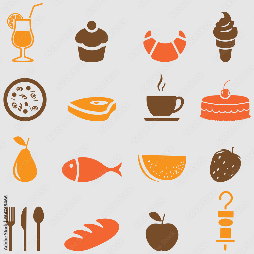 Food icons set.Vector Food icons set.Vector