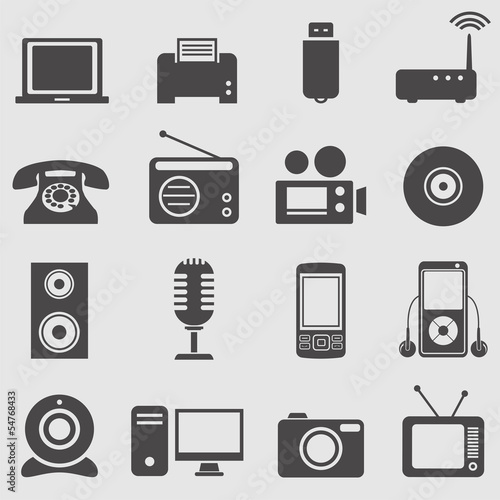 Device icons set.Vector