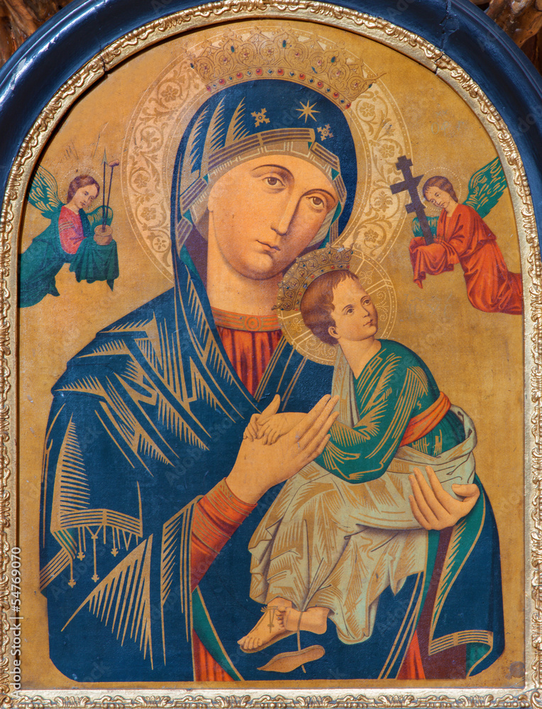 Fototapeta premium Vienna - Madonna paint from church Maria Treu