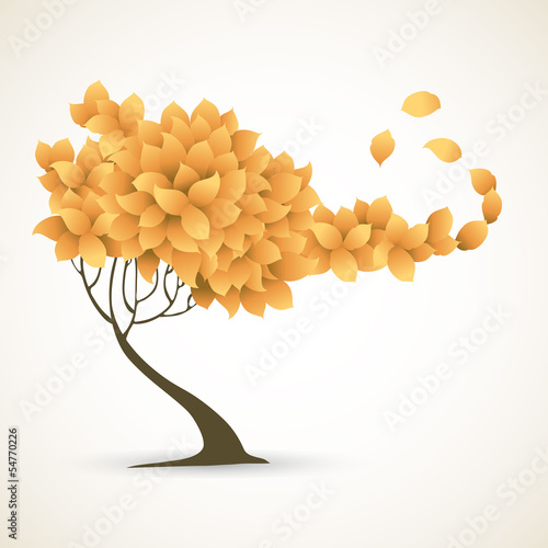 Single tree on white background.