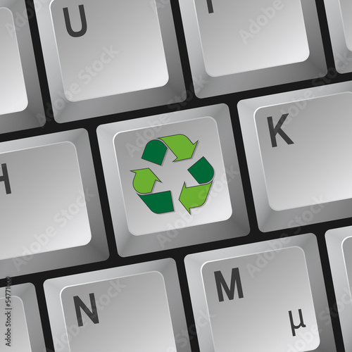 Computer Tastatur " Recycling "