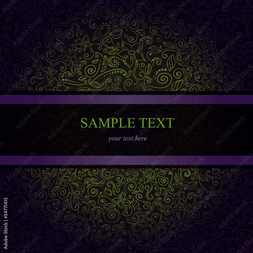 Floral and ornamental background. Layered vector.