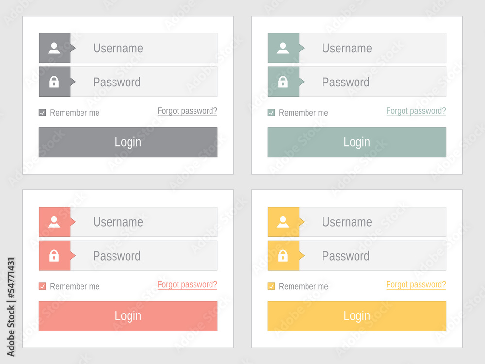 Flat Login Form Flat Login Form