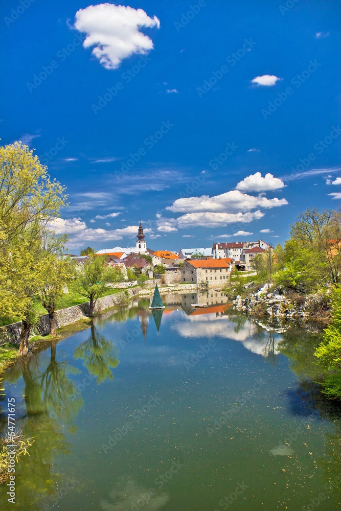 Town of Gospic on Lika river