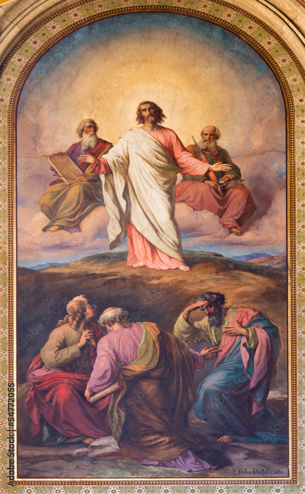 Naklejka premium Vienna - Fresco of Transfiguration of the Lord