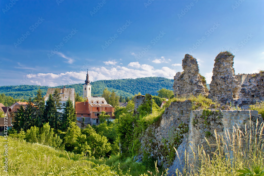 Town of Slunj church and fortress