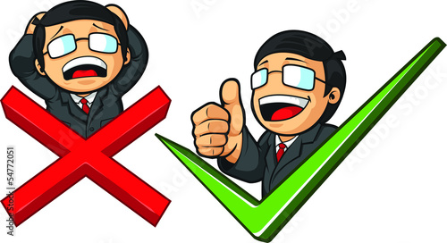 Businessman with Check Mark