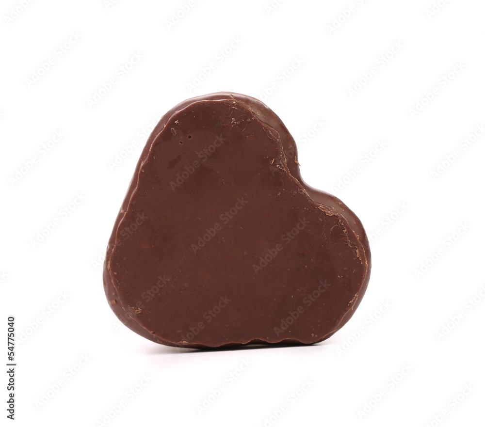 Close up of chocolate heart shape Close up of chocolate heart shape
