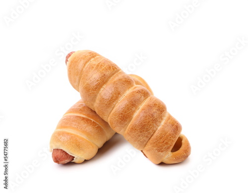 Roll pastry sausage.