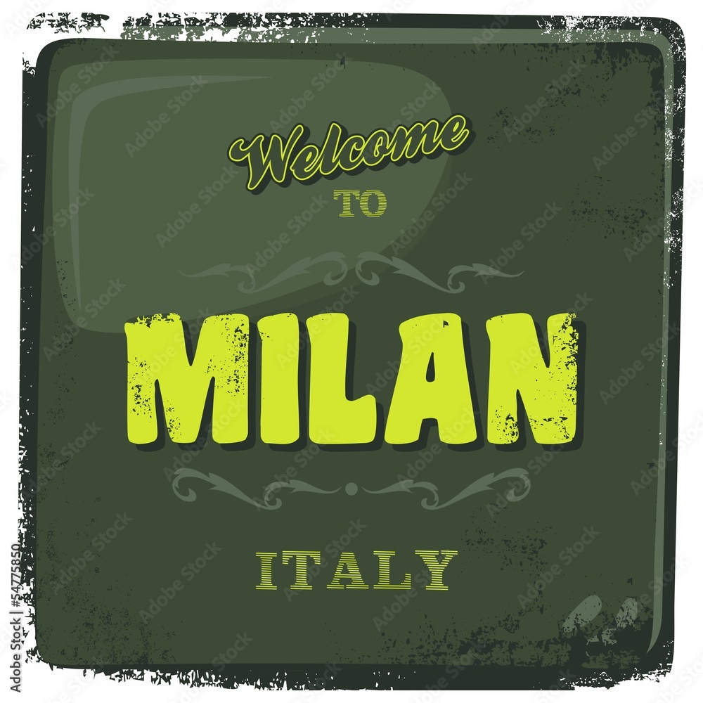 Obraz premium milan greeting sign