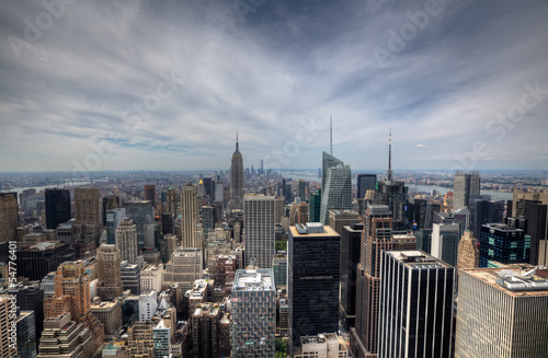 New York City skyline with urban skyscrapers