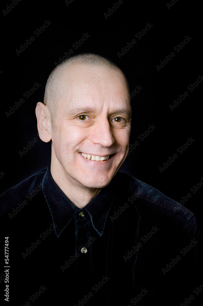 Portrait of a caucasian man on black background Portrait of a caucasian man on black background