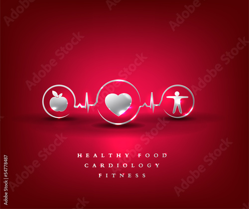 Healthy food and fitness leads to healthy heart and life