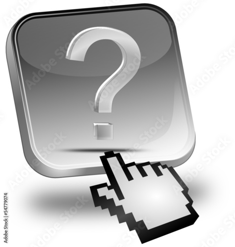 Button mit Fragezeichen mit Cursor