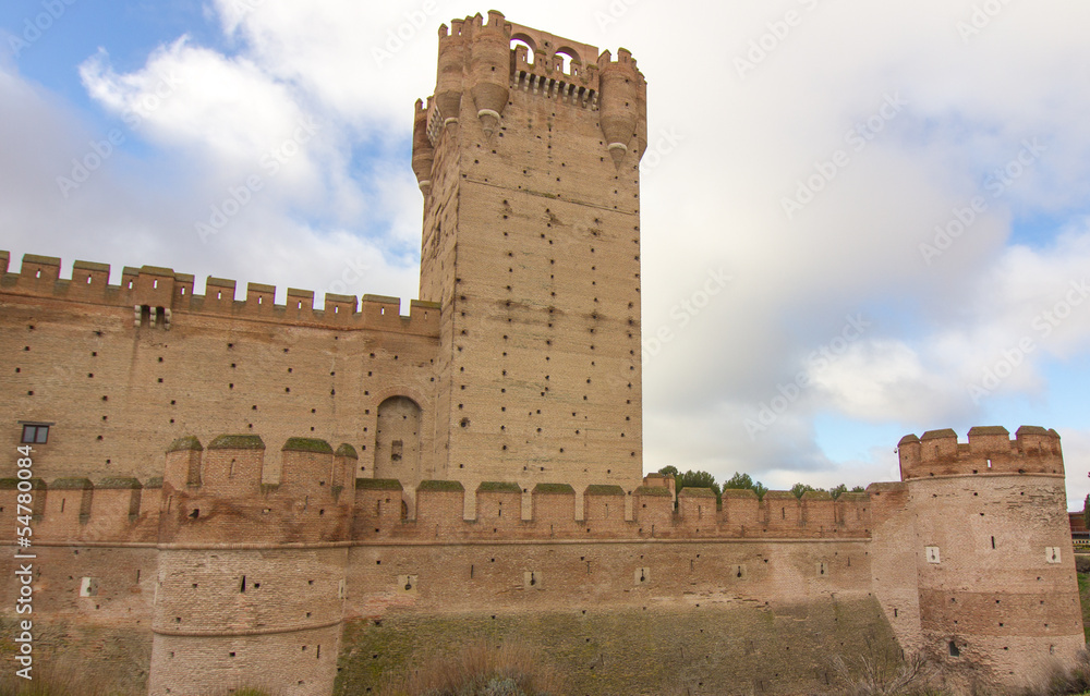 Historic Castillo de la Mota (XV century) in Medina del Campo, S