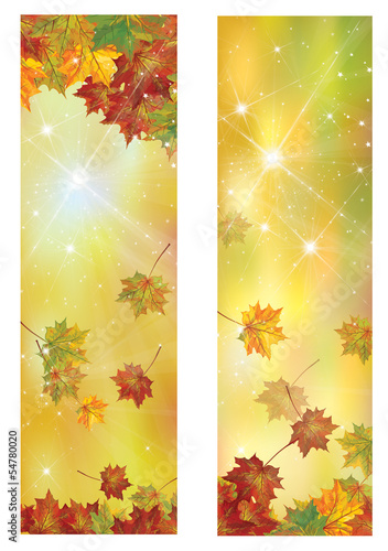 Vector autumn banners.
