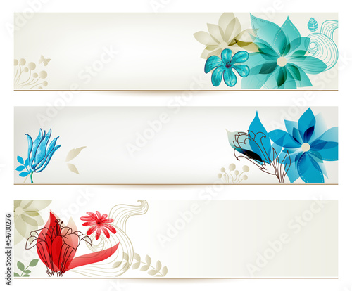 Beauty flower banners