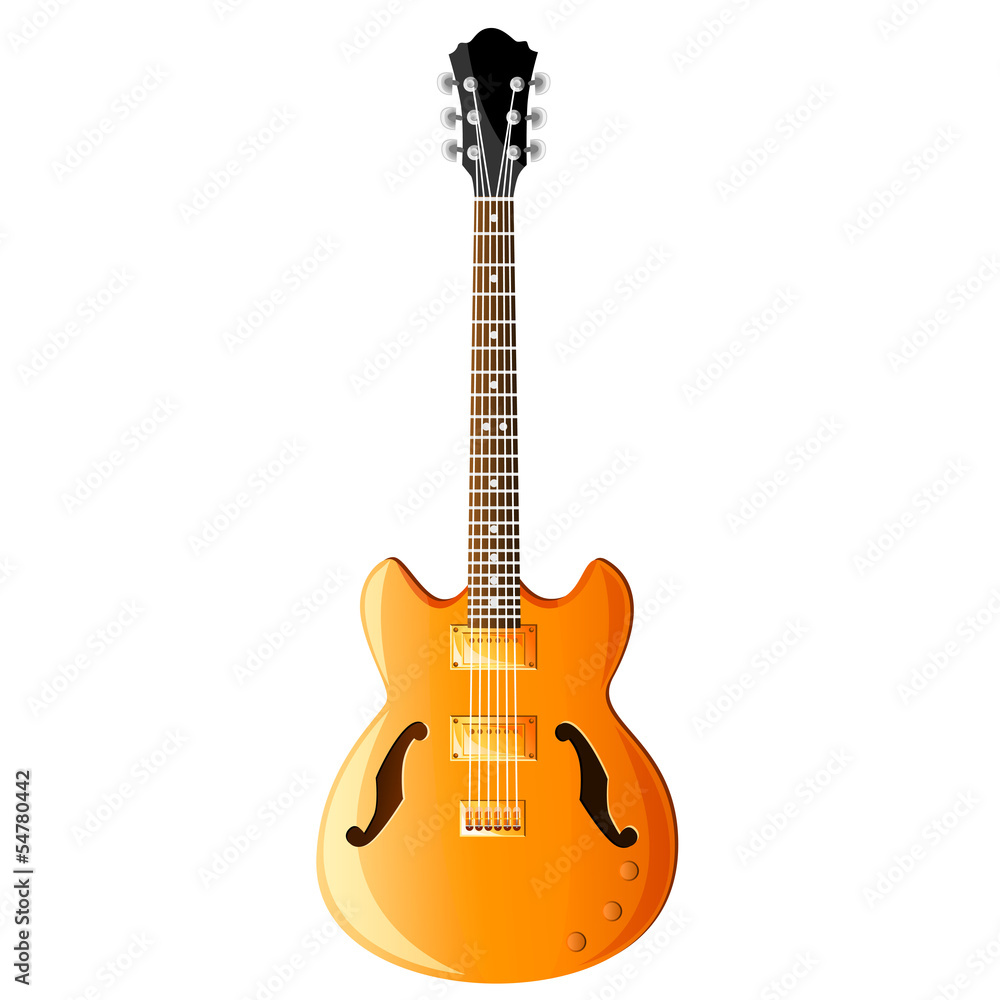 Obraz premium Electric guitar, vector illustration