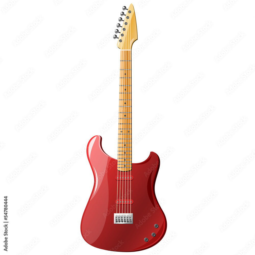 Obraz premium Electric guitar, vector illustration