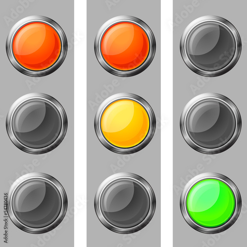 Traffic lights, vector illustration