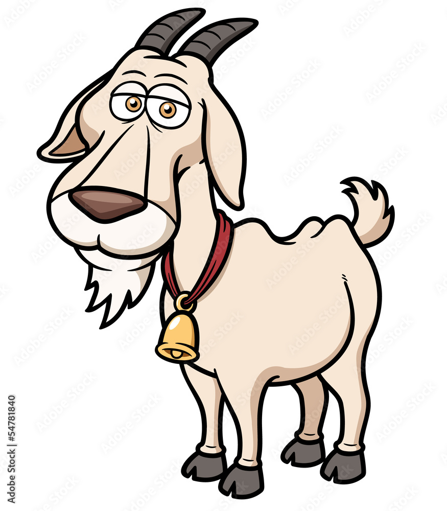 Vector illustration of Goat Cartoon Stock Vector | Adobe Stock