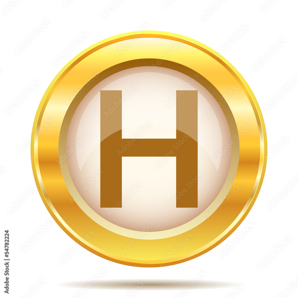 Fototapeta premium Golden shiny icon