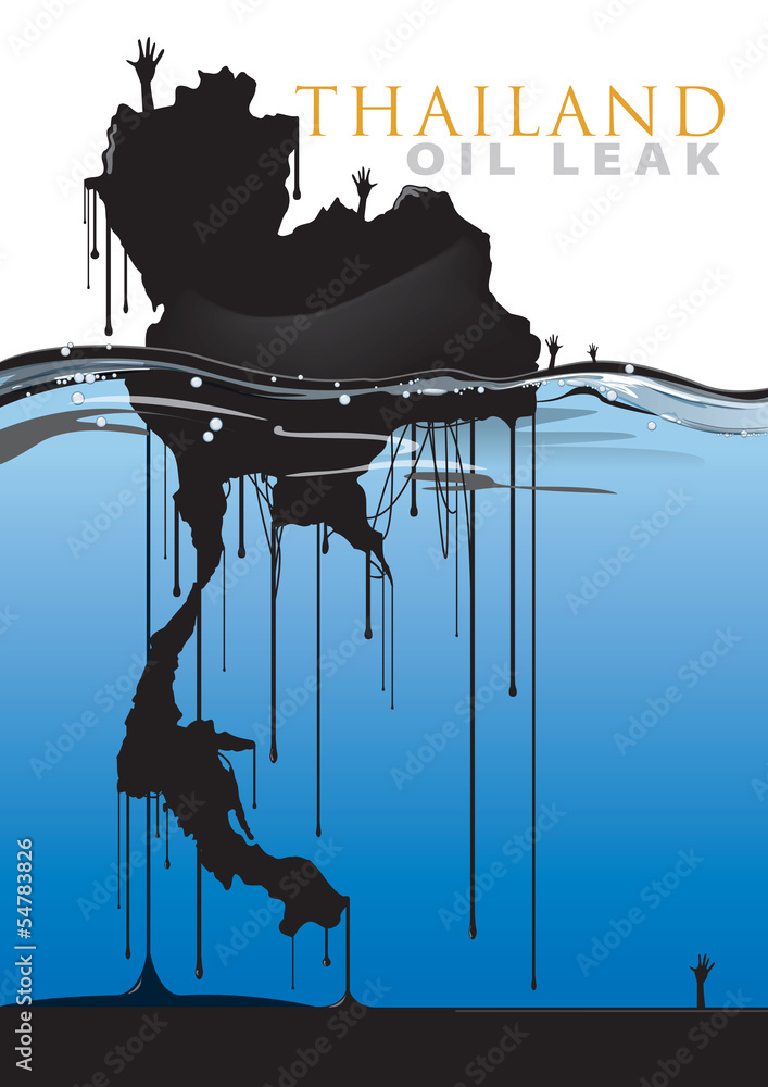 Naklejka premium Thailnad Oil Leak