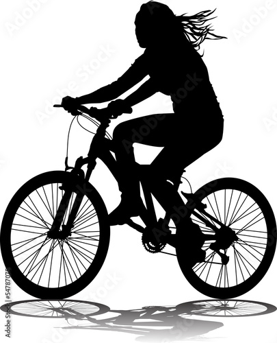 Vector silhouette of the cyclist © Dmitriy Rumyantsev
