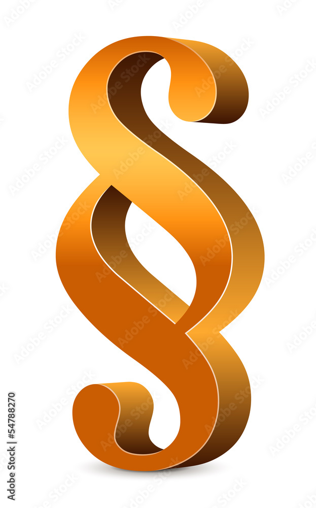 Naklejka premium Paragraphenzeichen 3D