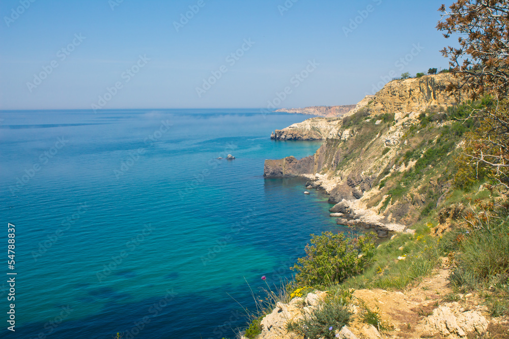 Fototapeta premium Morning mist on the sea coast
