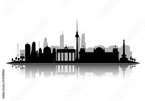 Berlin Skyline - Silhouette detalliert