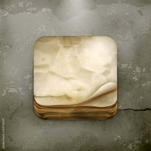 Old paper app icon, old style