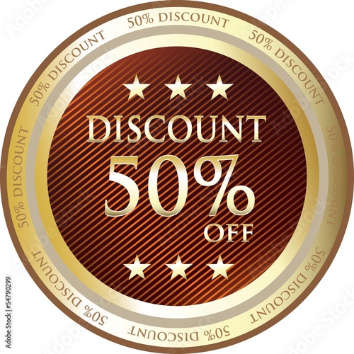 Fifty Percent Discount Gold Medal