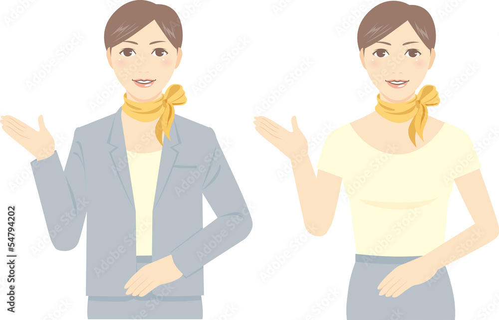 受付の女性 受付の女性