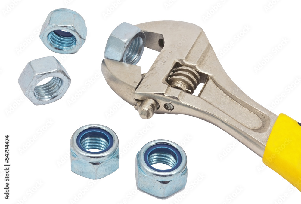 Wrench and screw nuts Wrench and screw nuts