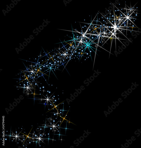Stars night constellations vector