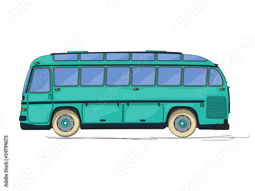 Vintage bus cartoon