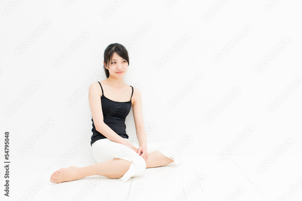 attractive asian woman relaxing attractive asian woman relaxing