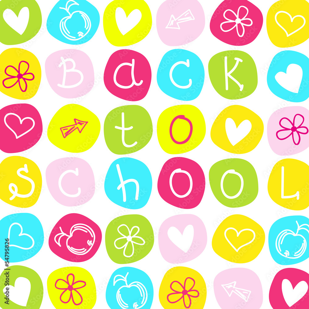 Back to School seamless pattern abstract Back to School seamless pattern abstract