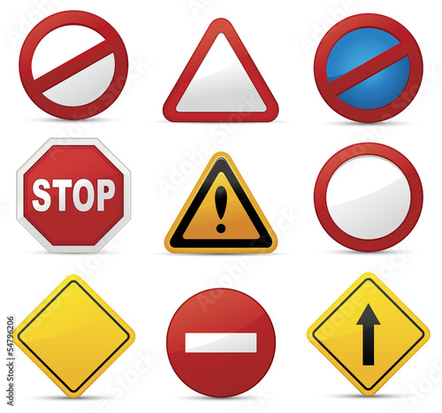 Road Sign Set.Vector